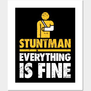 Stuntman Fractured Broken Collarbone Gift Posters and Art